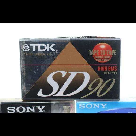 TDK 90m Sony HiFi Cassette Tapes 60 Minute Blank Lot of mixed 3 Cleaning audio - Picture 2 of 11